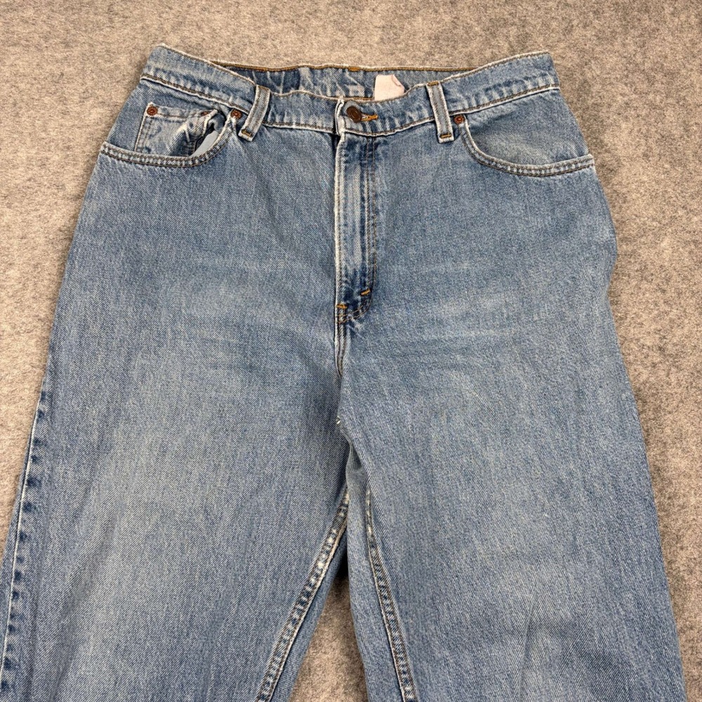 Vintage 80s Levis 551 Jeans Womens 14 MED Light Wash Relaxed Tapered Made in USA